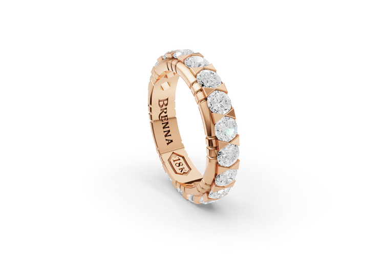 Diamond Eternity Band in Rose Gold