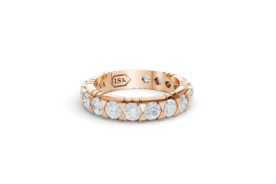 Diamond Eternity Band in Rose Gold