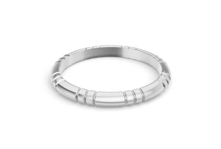 The Ahus Band in White Gold - Thin