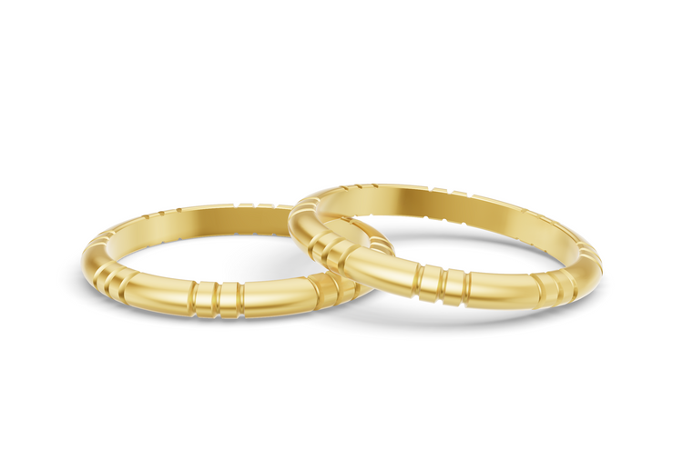 The Ahus Band in Yellow Gold - Thin
