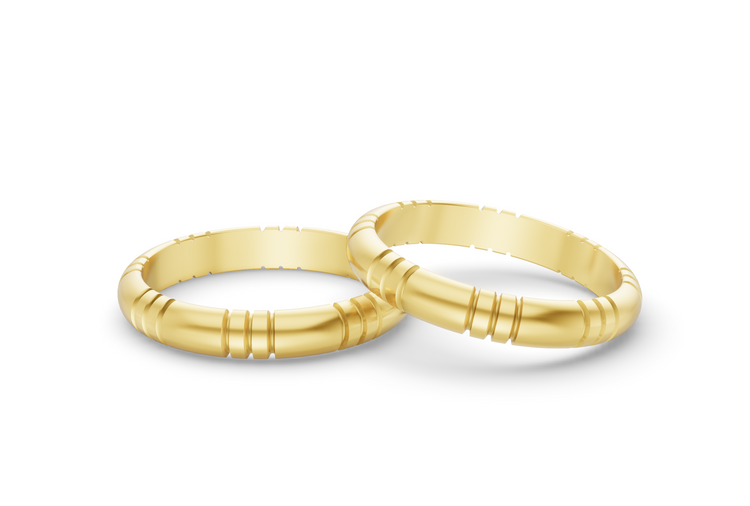 The Ahus Band in Yellow Gold - Thin