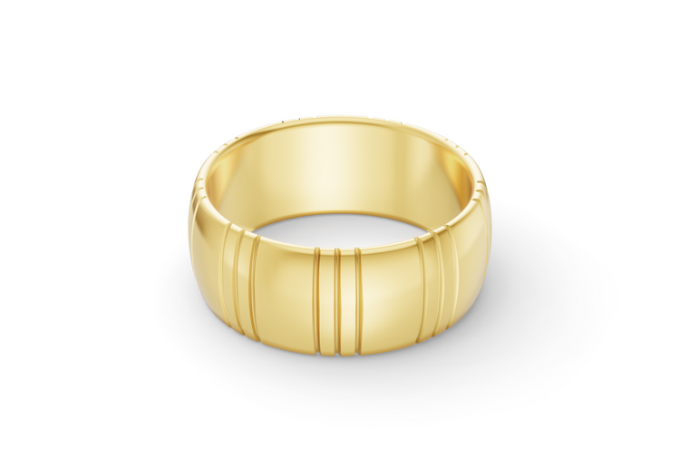 The Ahus Band In Yellow Gold - Thick