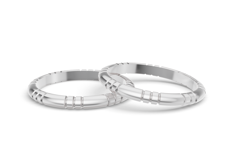 Classy Band - White Gold - 2mm