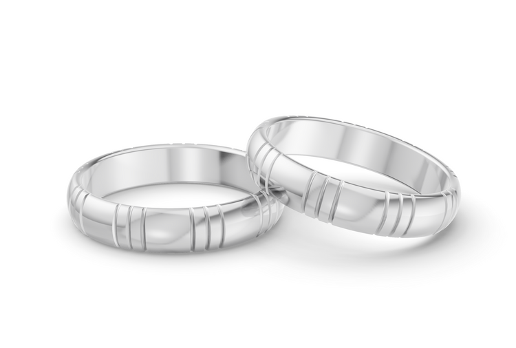 Classy Band - White Gold - 4mm