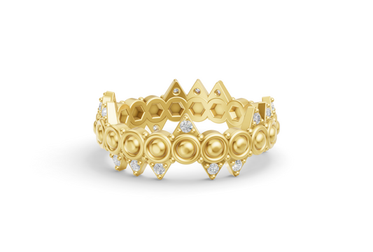 Crooked Crown Ring - Yellow Gold
