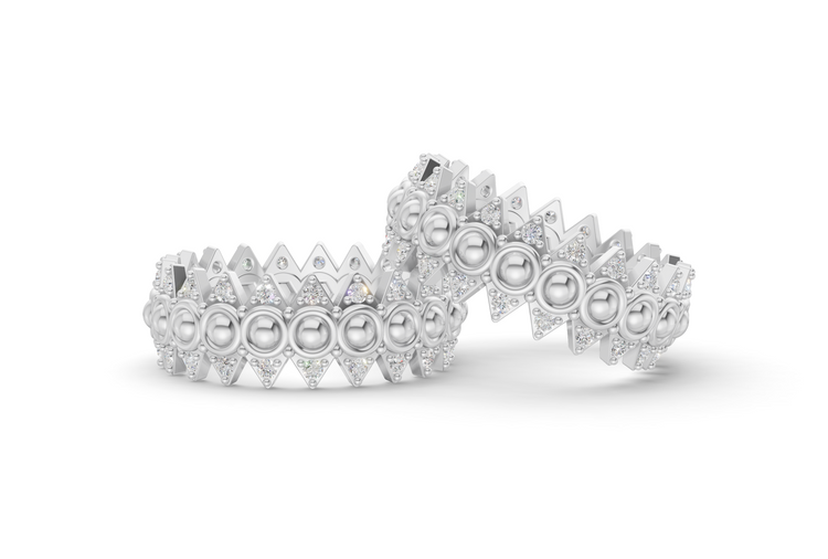 Crown Ring - White Gold