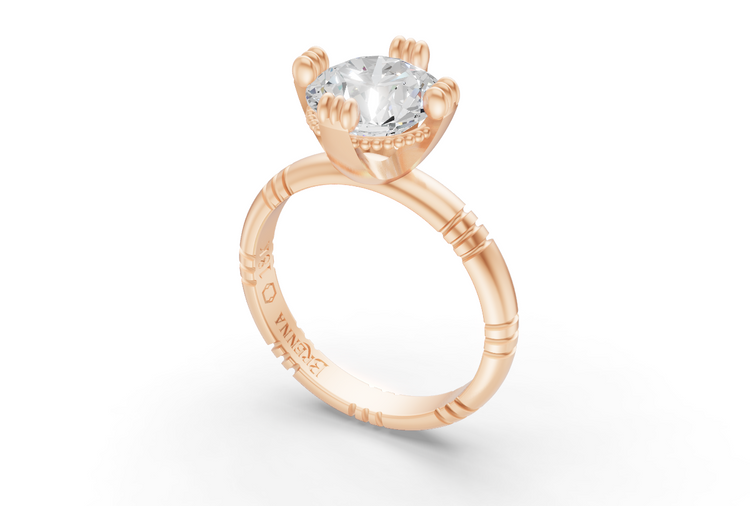 2ct Diamond Iskra Ring in Rose Gold