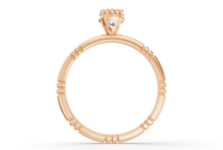 .5ct Oval Diamond Iskra Ring in Rose Gold