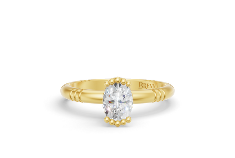 .5ct Oval Diamond Iskra Ring in Yellow Gold