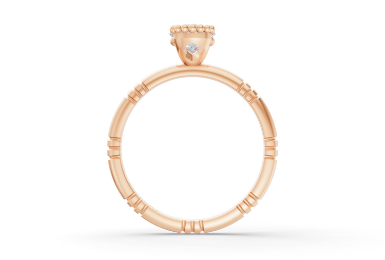 .75ct Oval Diamond Iskra Ring in Rose Gold