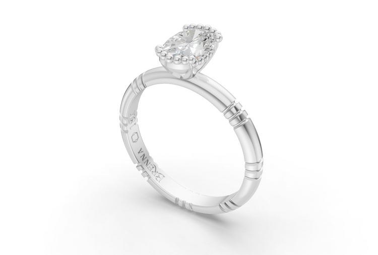 .75ct Oval Diamond Iskra Ring White Gold
