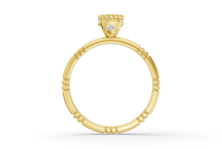 .75ct Oval Diamond Iskra Ring in Yellow Gold