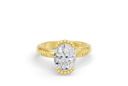 1.5ct Oval Diamond Iskra Ring in Yellow Gold