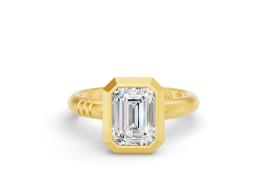 The Leland Emerald cut Diamond Ring in Yellow Gold
