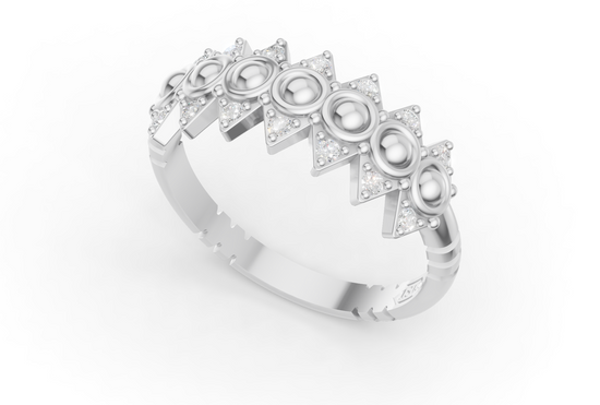 Tiara Ring - White Gold