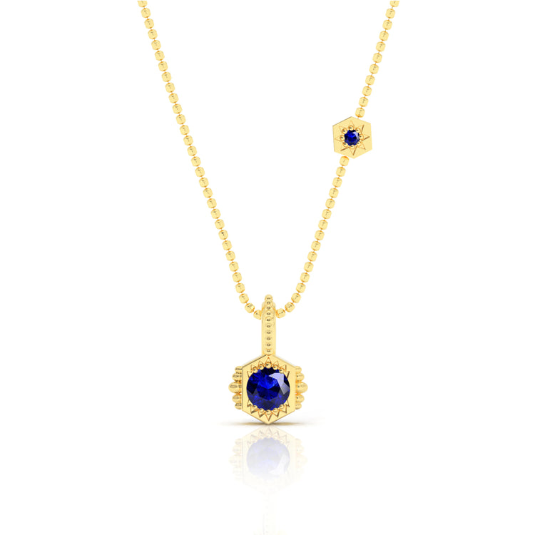 Diamond Cut Ball Chain in  Birthstones and Gold