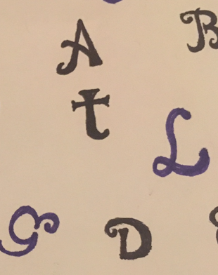 Brenna's original hand-drawn sketch