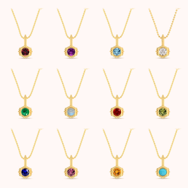Balance Birthstone Charm in all twelve birthstones