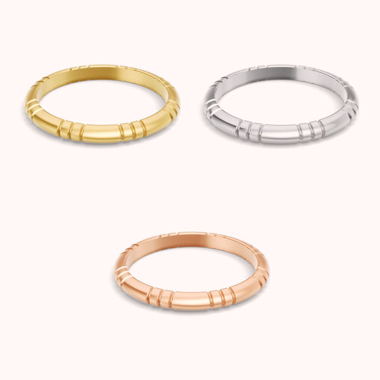 Classy Band in yellow, white and rose gold