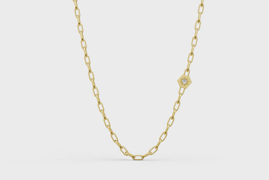 Paper Clip Chain in Diamond and Gold - Video