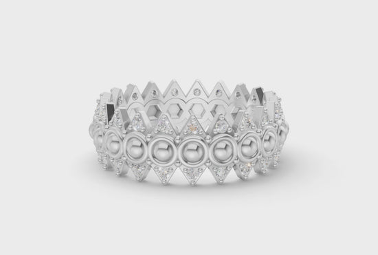 Crown Ring - White Gold - Video