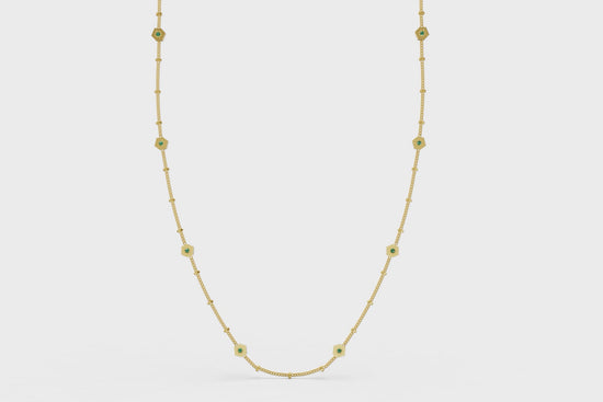 Emerald by the Yard Necklace in Gold - Video