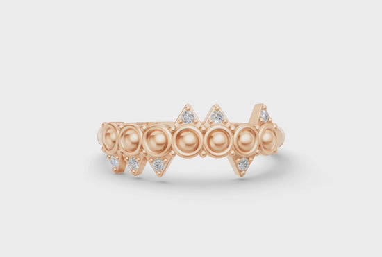 Crooked Tiara Ring - Rose Gold - Video