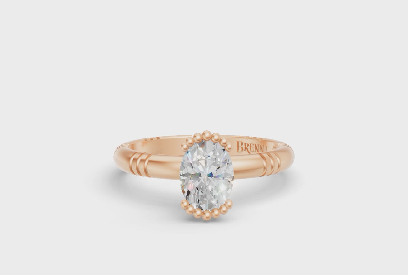 .75ct Oval Diamond Iskra Ring in Rose Gold - Video