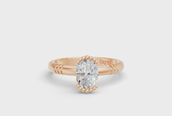 .75ct Oval Diamond Iskra Ring in Rose Gold - Video