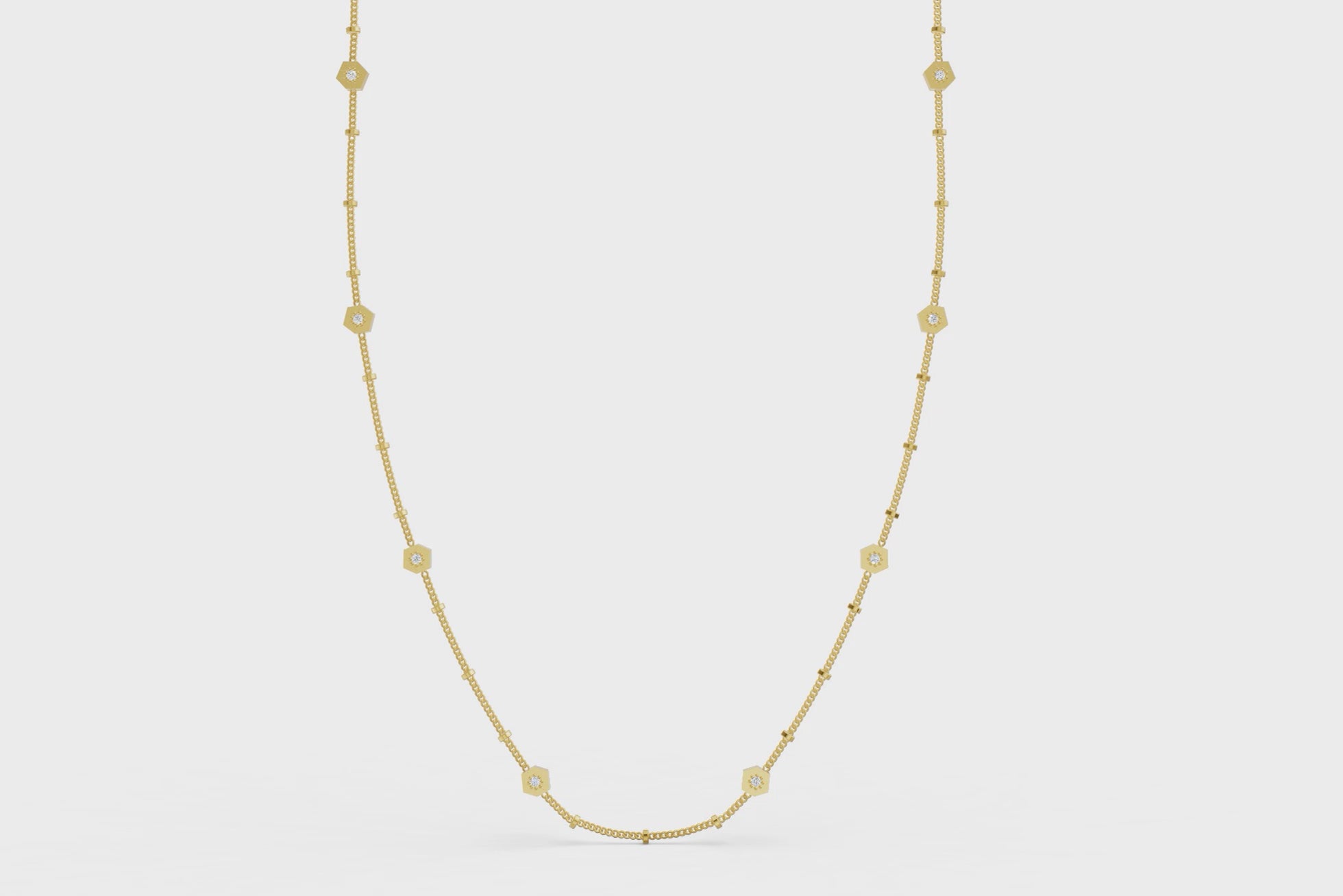 Diamond by the Yard Necklace in Gold - Video