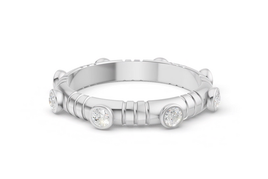 Dot Band in White Gold and Diamond - video