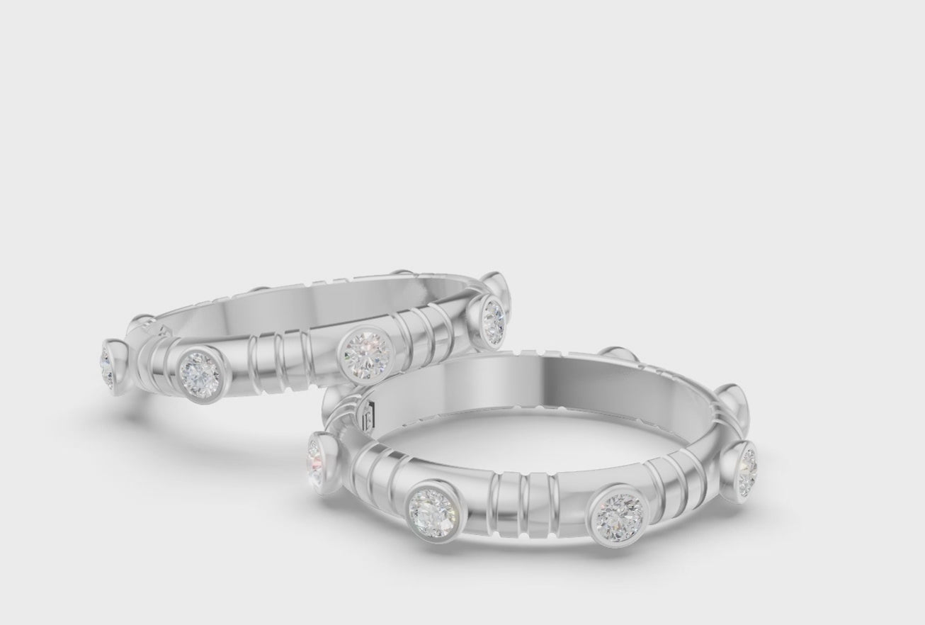 Dot Band in White Gold and Diamond - video